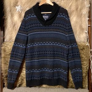 American Rag Blue & Black Knit Sweater
